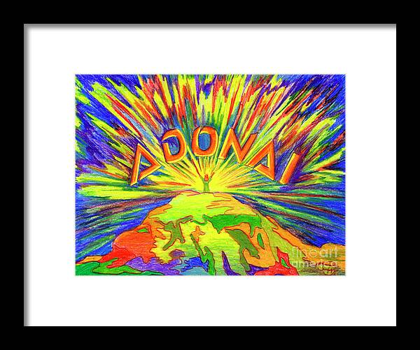 Colored Pencil Framed Print featuring the painting Adonai by Nancy Cupp