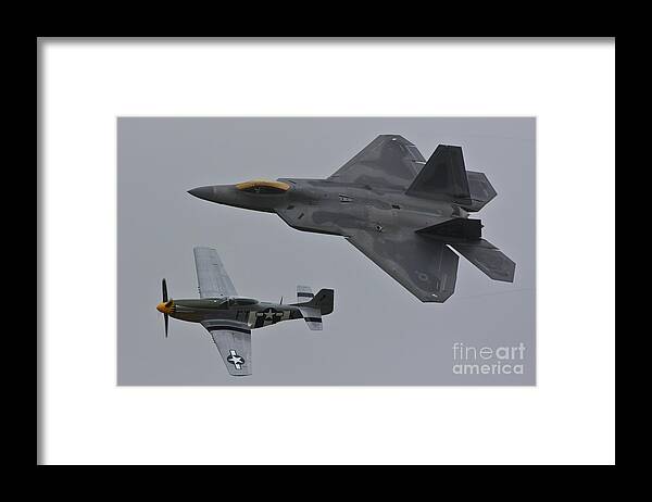 F22 P51 Framed Print featuring the photograph Aerial Domination by Greg Smith