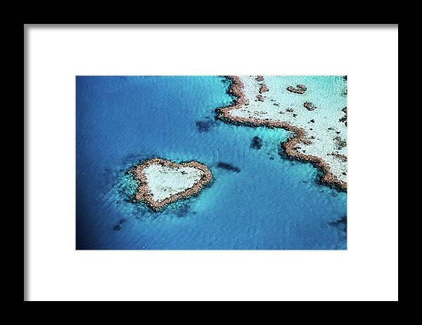Dramatic Landscape Framed Print featuring the photograph Aerial Of Heart-shaped Reef, Hardy by Holger Leue