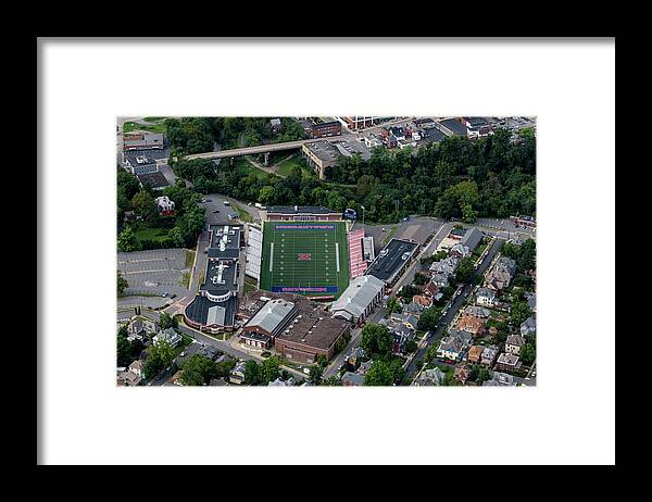 Morgantown Framed Print featuring the photograph Aerial of MHS football field by Dan Friend