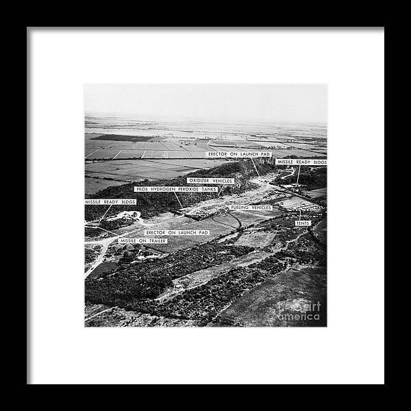 Latin America Framed Print featuring the photograph Aerial View Of A Cuban Missile Launch by Bettmann