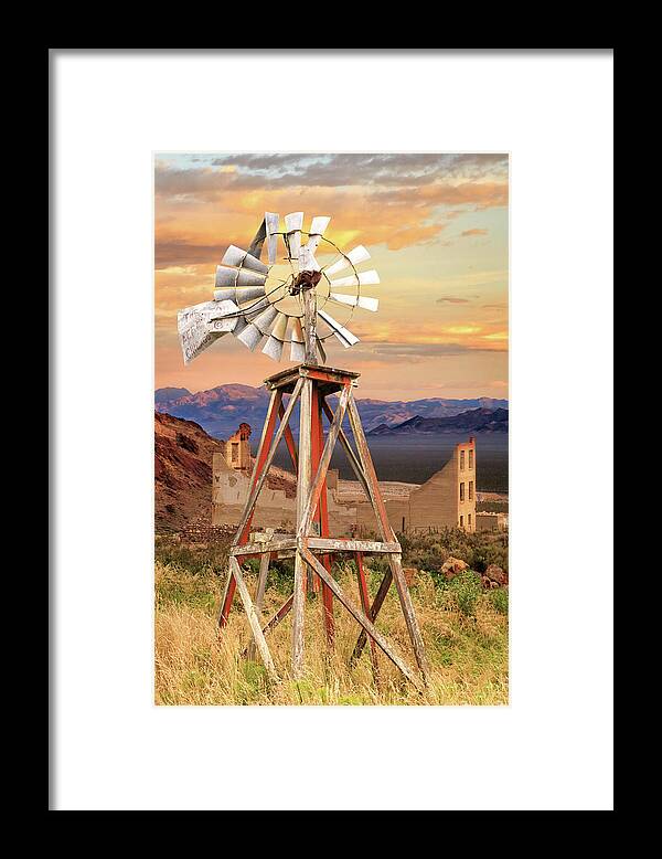 Aermotor Windmill Framed Print featuring the photograph Aermotor Windmill by James Eddy