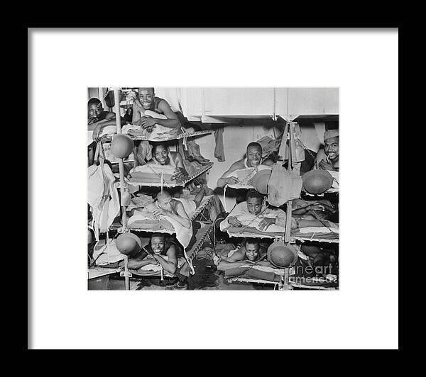 Young Men Framed Print featuring the photograph African American Corp Of Engineers by Bettmann