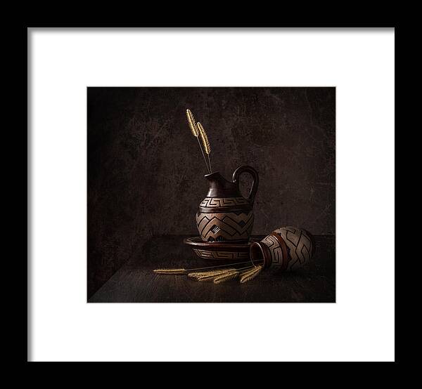 Stilllife Framed Print featuring the photograph African Pottery by Margareth Perfoncio