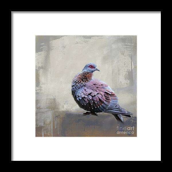 Speckled Pigeon Framed Print featuring the photograph African Rock Pigeon by Eva Lechner