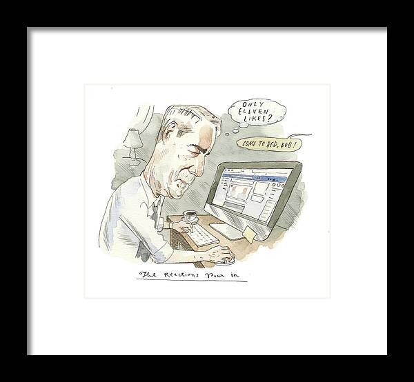 Captionless Framed Print featuring the painting After the Mueller Report by Barry Blitt