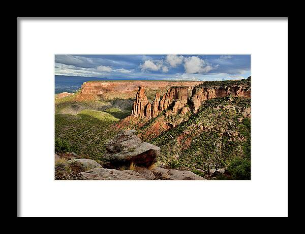 Colorado National Monument Framed Print featuring the photograph After the Storm Light on Colorado National Monument by Ray Mathis
