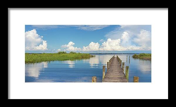 Clouds Framed Print featuring the photograph Afternoon Blues by Debra and Dave Vanderlaan
