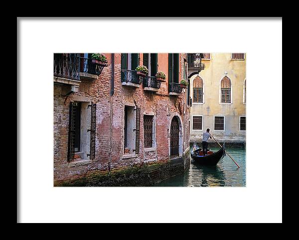 Venice Framed Print featuring the photograph Afternoon Gondola Ride by Robert Blandy Jr