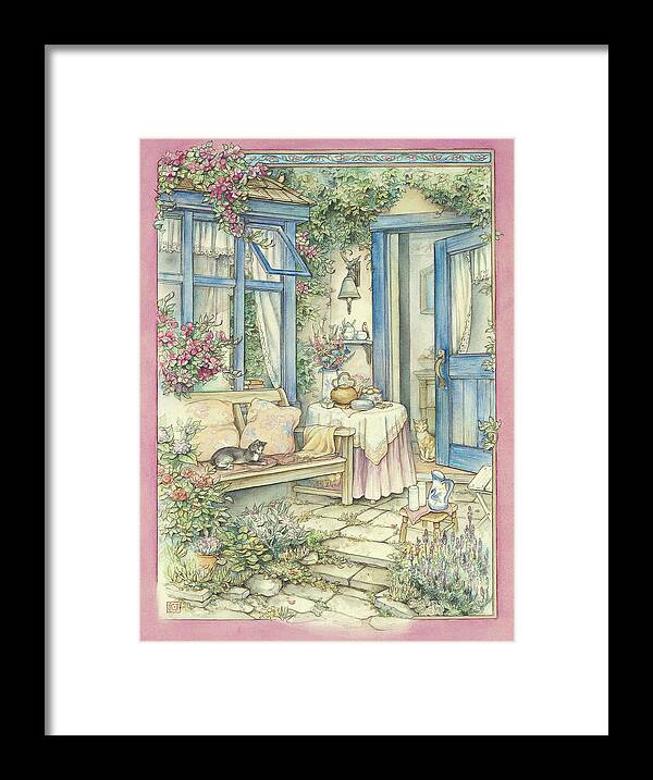 Afternoon Tea Framed Print featuring the painting Afternoon Tea by Kim Jacobs