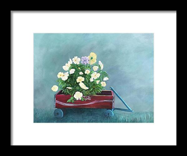 Flowers Framed Print featuring the painting Against All Odds II by Deborah Naves