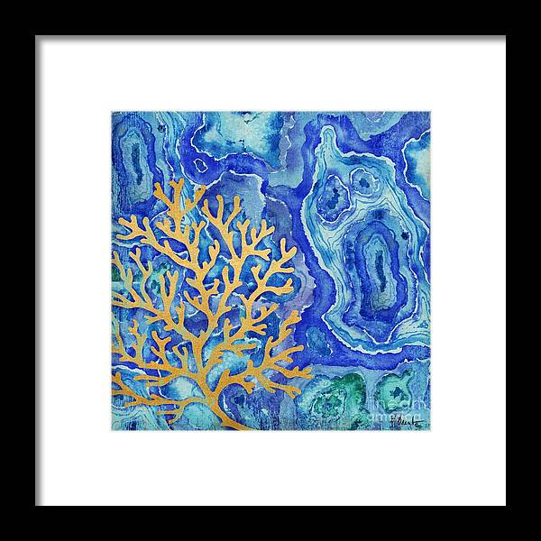 Watercolor Framed Print featuring the painting Agate Shell III by Paul Brent