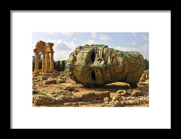 Religious Framed Print featuring the photograph Agrigento Sicily Famous Valle Dei by Lapas77