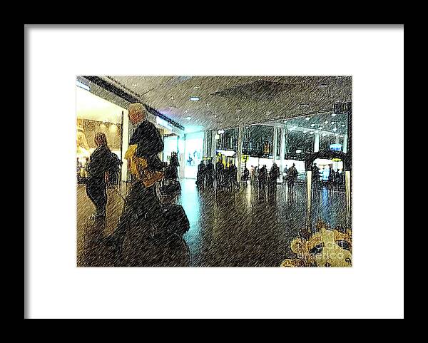 Airplane Framed Print featuring the photograph Airport Teddy Bear by Alexandra Vusir