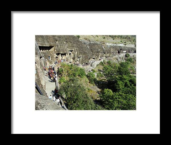 Steps Framed Print featuring the photograph Ajanta Caves, Maharashtra, India by Image By Anjan05