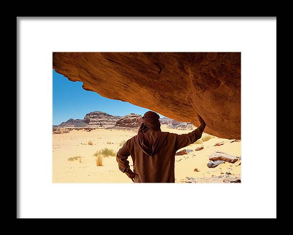 Mature Adult Framed Print featuring the photograph Akakus, Sahara Desert, Fezzan, Libya by Nico Tondini