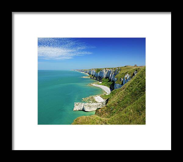 Water's Edge Framed Print featuring the photograph Alabaster Coast On The Atlantic Ocean by Avtg