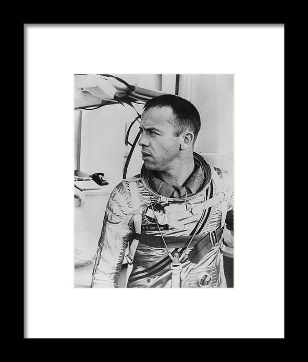 Alan B. Shepard Jr. Framed Print featuring the photograph Alan Shepard by Central Press