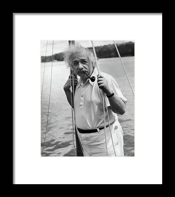 Albert Einstein Framed Print featuring the digital art Albert Einstein by LIFE Picture Collection