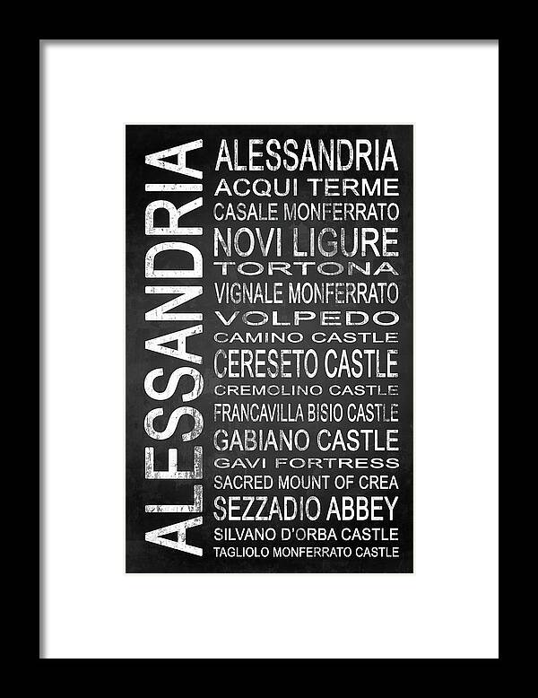 Alessandria Framed Print featuring the digital art Alessandria Italy 1 by Melissa Smith
