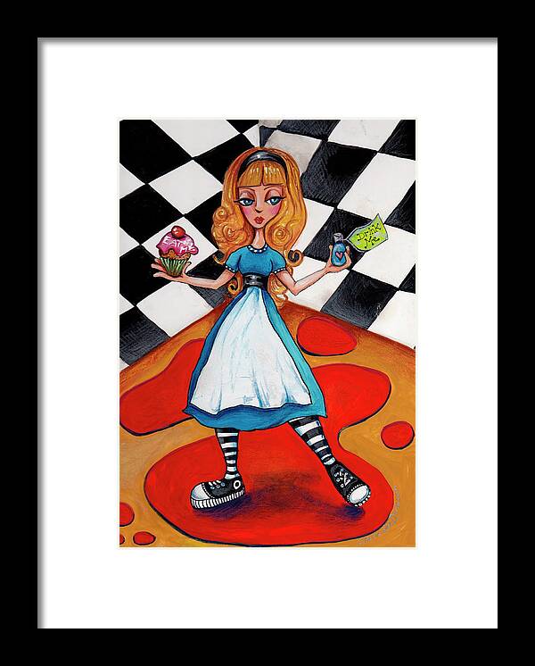 Alice Framed Print featuring the painting Alice?s Decisions by Cherie Roe Dirksen
