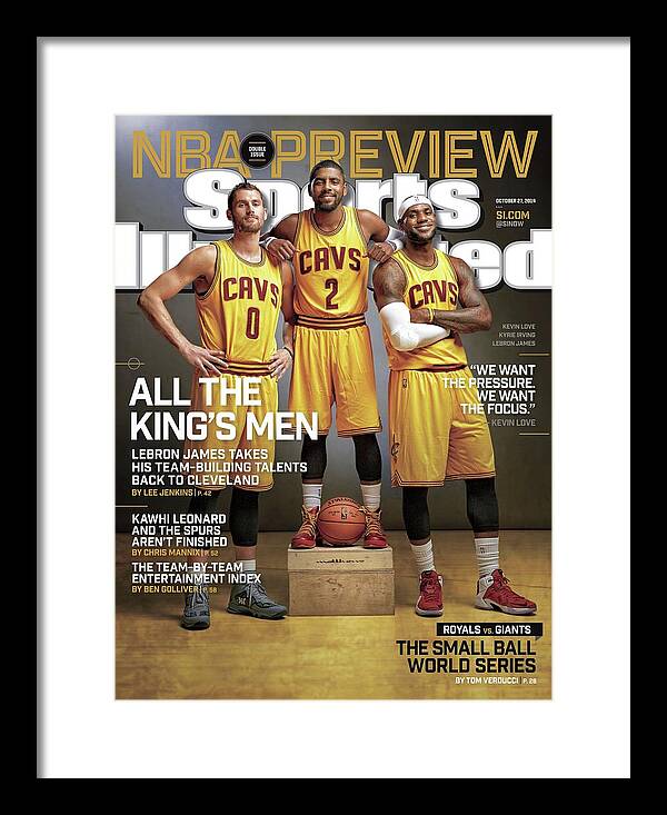 Magazine Cover Framed Print featuring the photograph All The Kings Men 2014-15 Nba Basketball Preview Issue Sports Illustrated Cover by Sports Illustrated