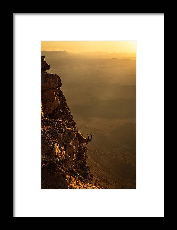 Crater Framed Print featuring the photograph All The Way Down by Levy Davish