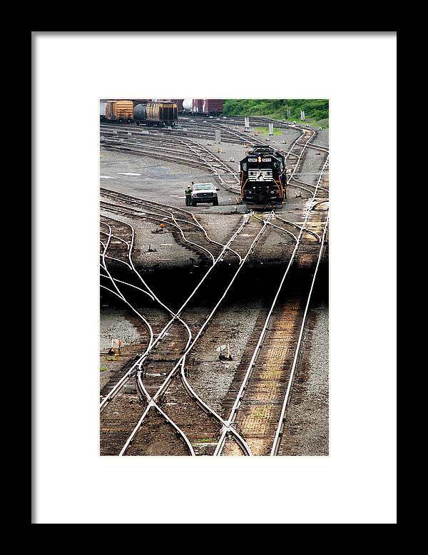 D2-rr-1160 Framed Print featuring the photograph All tracks lead to the Enola Yards by Paul W Faust - Impressions of Light