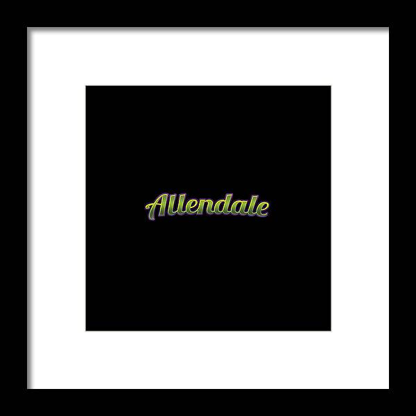 Allendale Framed Print featuring the digital art Allendale #Allendale by TintoDesigns