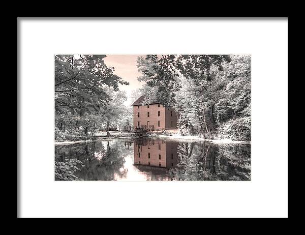 Alley Springs Framed Print featuring the photograph Alley Springs Ozarks National Scenic Riverway infrared by Jane Linders