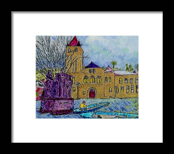 Altgeld Hall Framed Print featuring the painting Altgeld, Alma and Van Gogh by Phil Strang