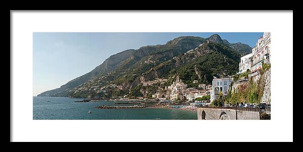 Tranquility Framed Print featuring the photograph Amalfi On The Gulf Of Salerno by Stuart Mccall