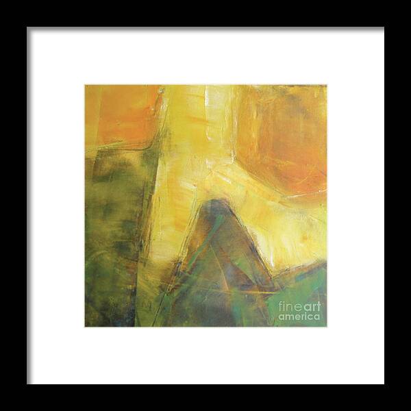 Oil Framed Print featuring the painting Amber Glow by Christine Chin-Fook