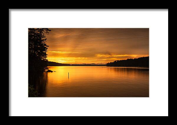 Sunset Framed Print featuring the photograph Amber Skies by Mike Mcquade