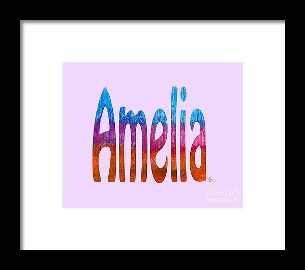Amelia Framed Print featuring the digital art Amelia by Corinne Carroll