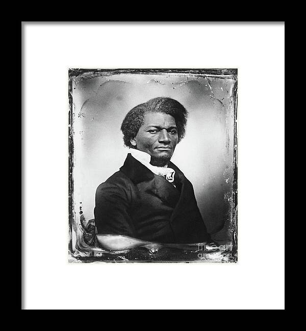 Frederick Douglass Framed Print featuring the photograph American Abolitionist Frederick Douglass by Bettmann