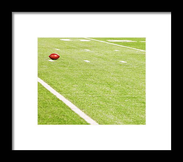 Outdoors Framed Print featuring the photograph American Football On Field by William Andrew
