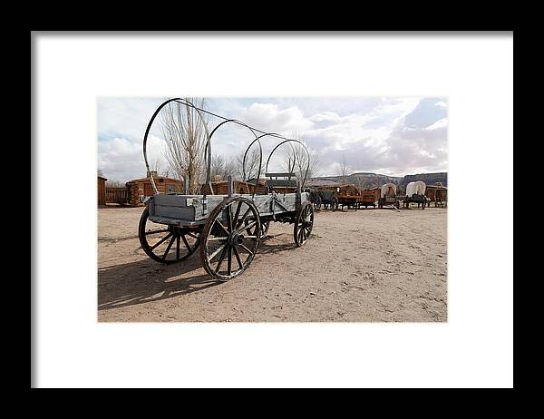 Horse Cart Framed Print featuring the photograph American Historic Site by Kingwu