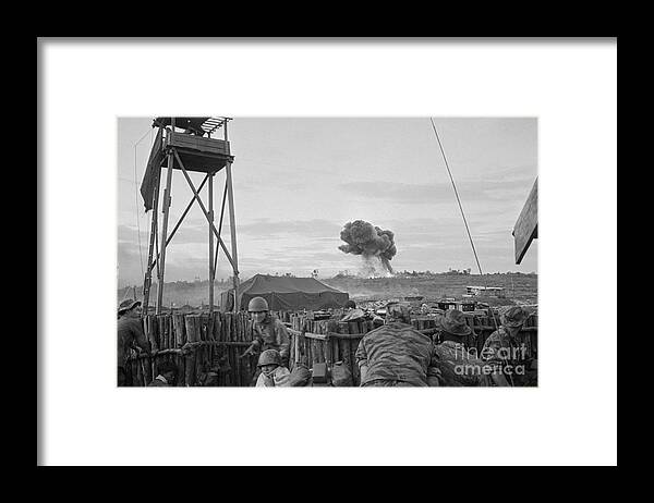 Vietnam War Framed Print featuring the photograph American Planes Bombing by Bettmann
