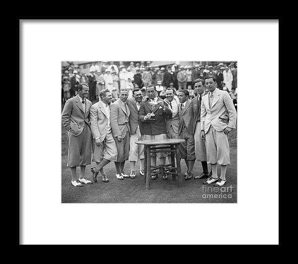 People Framed Print featuring the photograph American Pro Golfers Winning Ryder Cup by Bettmann