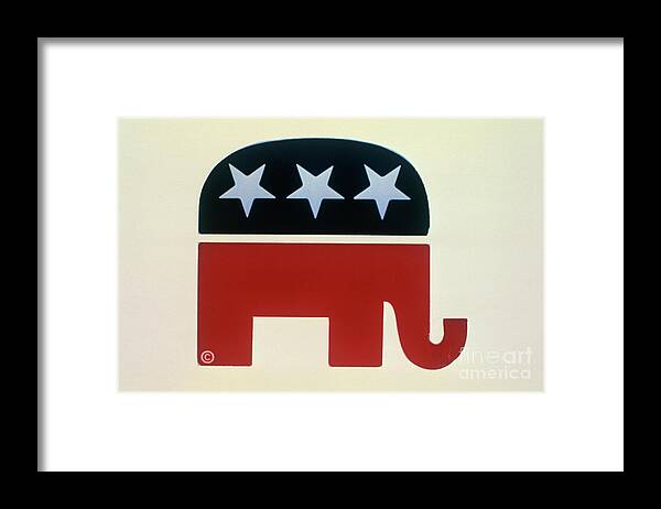 Art Framed Print featuring the photograph American Republican Symbol by Bettmann