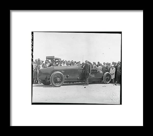 People Framed Print featuring the photograph American Speed King J.w. White by Bettmann