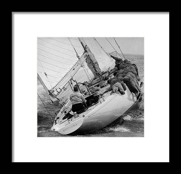 America's Cup Framed Print featuring the photograph America's Cup Race by George Silk