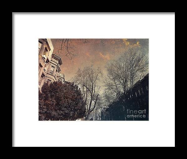 Brooklyn Framed Print featuring the photograph Among the Brownstones - Gift for New Yorkers by Onedayoneimage Photography