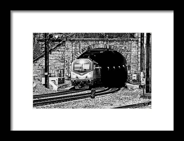Amtrak Framed Print featuring the photograph Amtrak Sprinter with Northeast Regional, Arriving Baltimore by Steve Ember