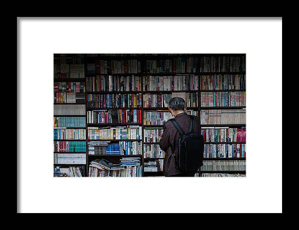 Bookstore Framed Print featuring the photograph An Intellectual Life by Kazuhiro Komai