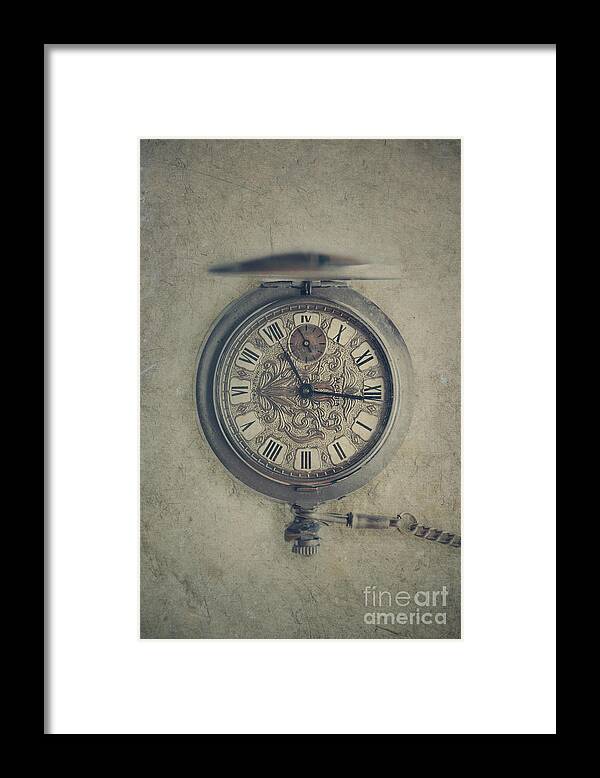 Pocket Framed Print featuring the photograph An open pocket watch by Jelena Jovanovic