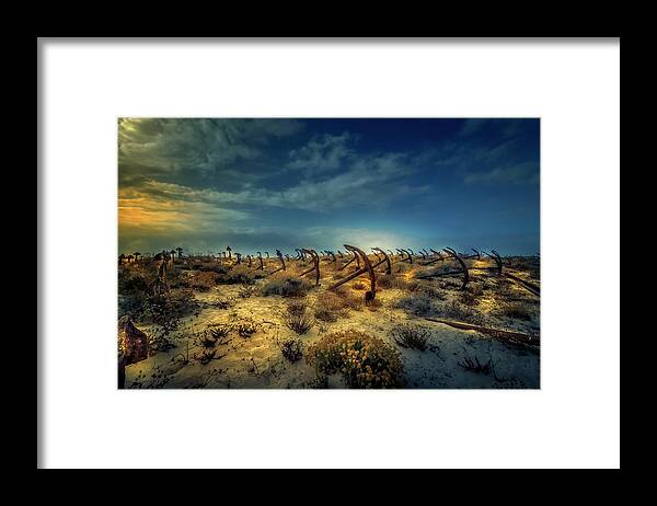 Anchors Graveyard Framed Print featuring the photograph Anchors drop by Micah Offman