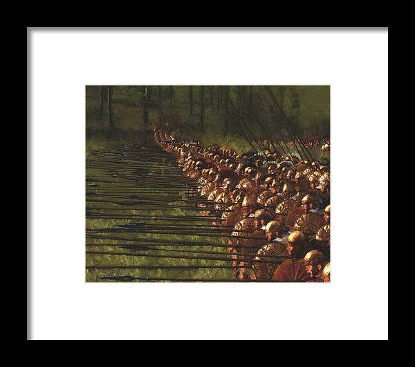 Spartan Warrior Framed Print featuring the painting Ancient Greek Army - 07 by AM FineArtPrints
