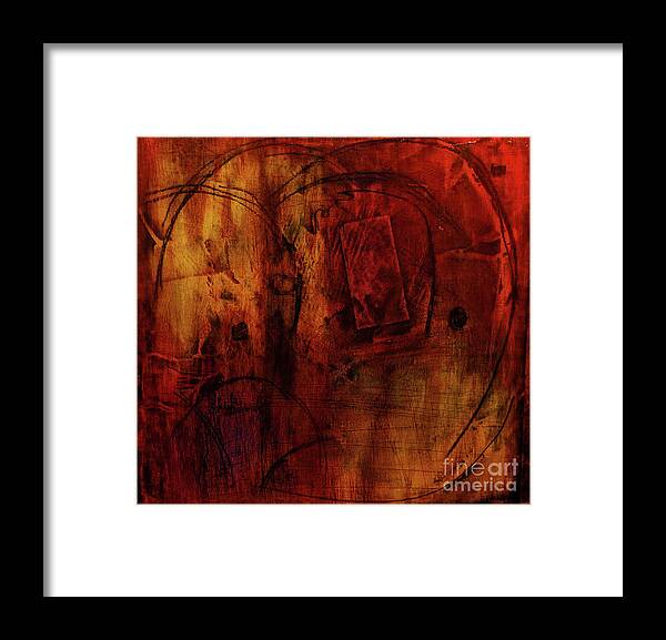 Red Painting Framed Print featuring the mixed media Andante by Elizabeth Bogard